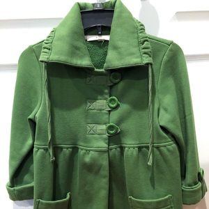 Forever 21 Green Collared Cropped Jacket